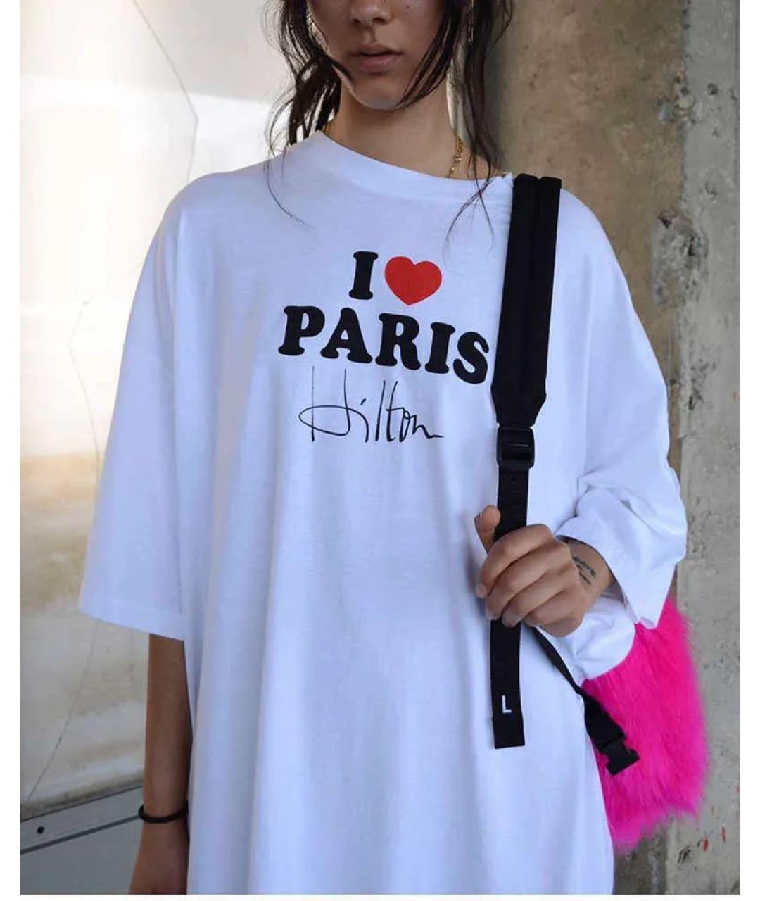 VETEMENTS Белая хлопковая футболка, фото 6