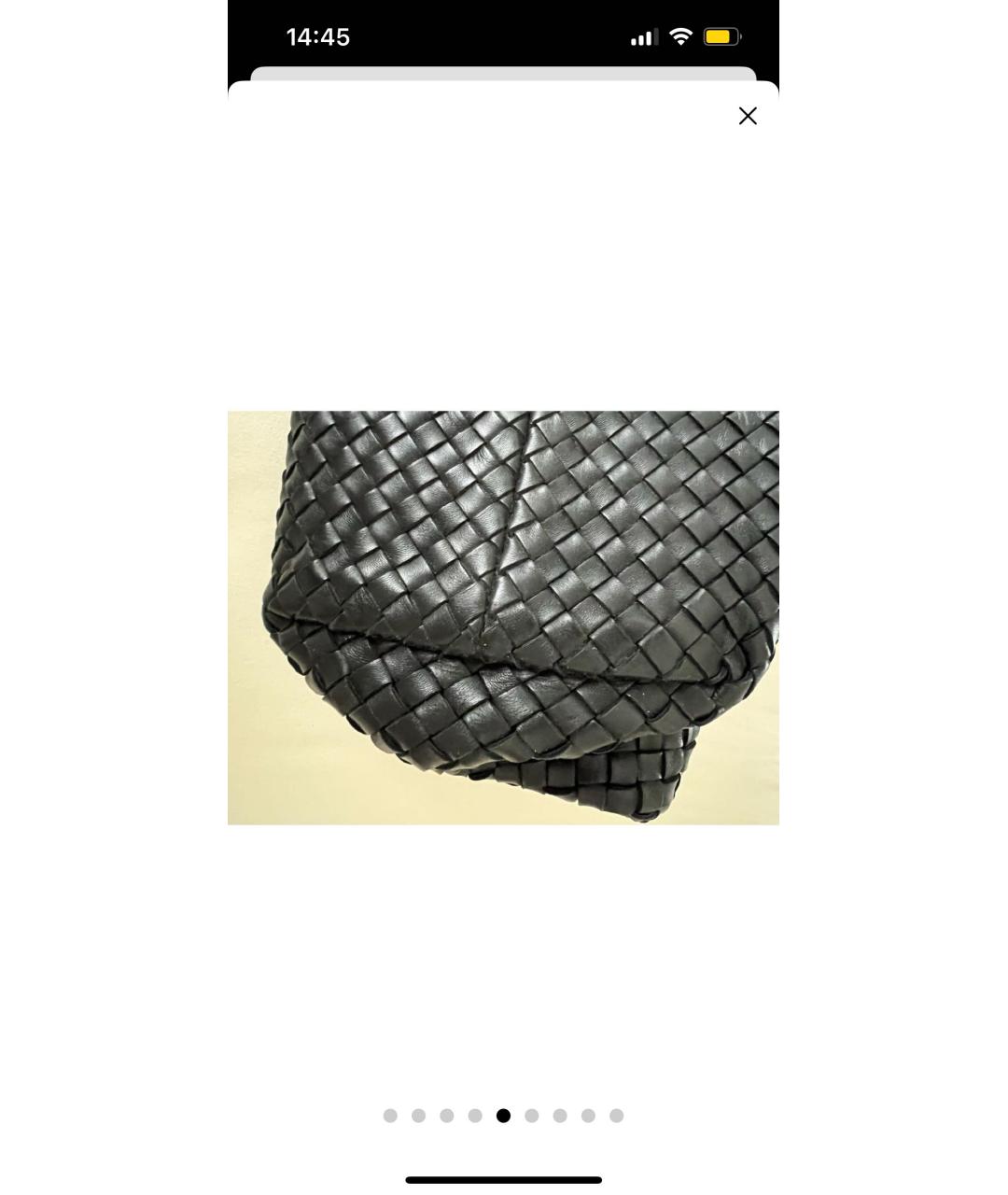 BOTTEGA VENETA Черная кожаная сумка тоут, фото 6