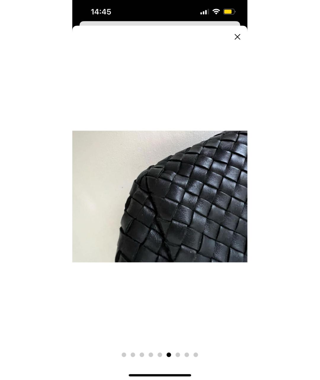 BOTTEGA VENETA Черная кожаная сумка тоут, фото 5