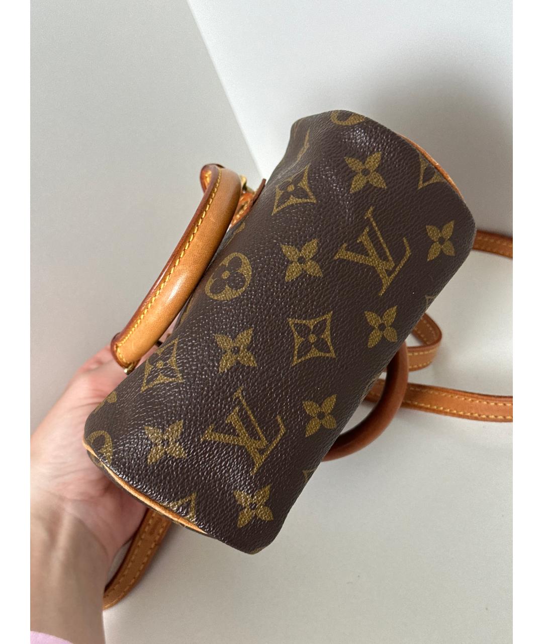 LOUIS VUITTON Коричневая сумка с короткими ручками, фото 6