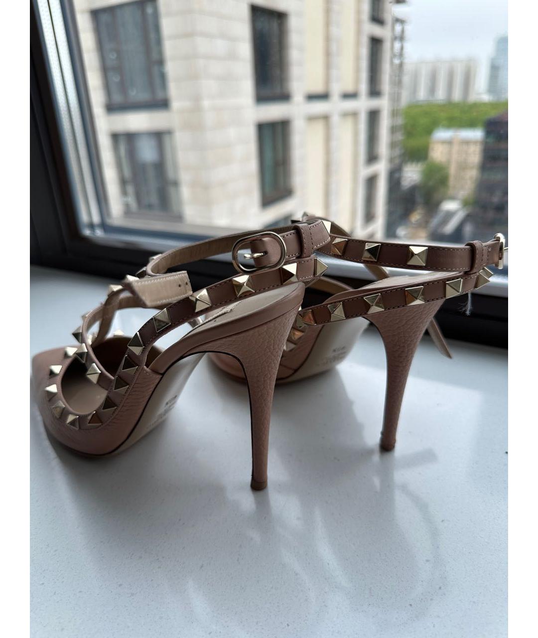 VALENTINO Бежевые кожаные туфли, фото 3