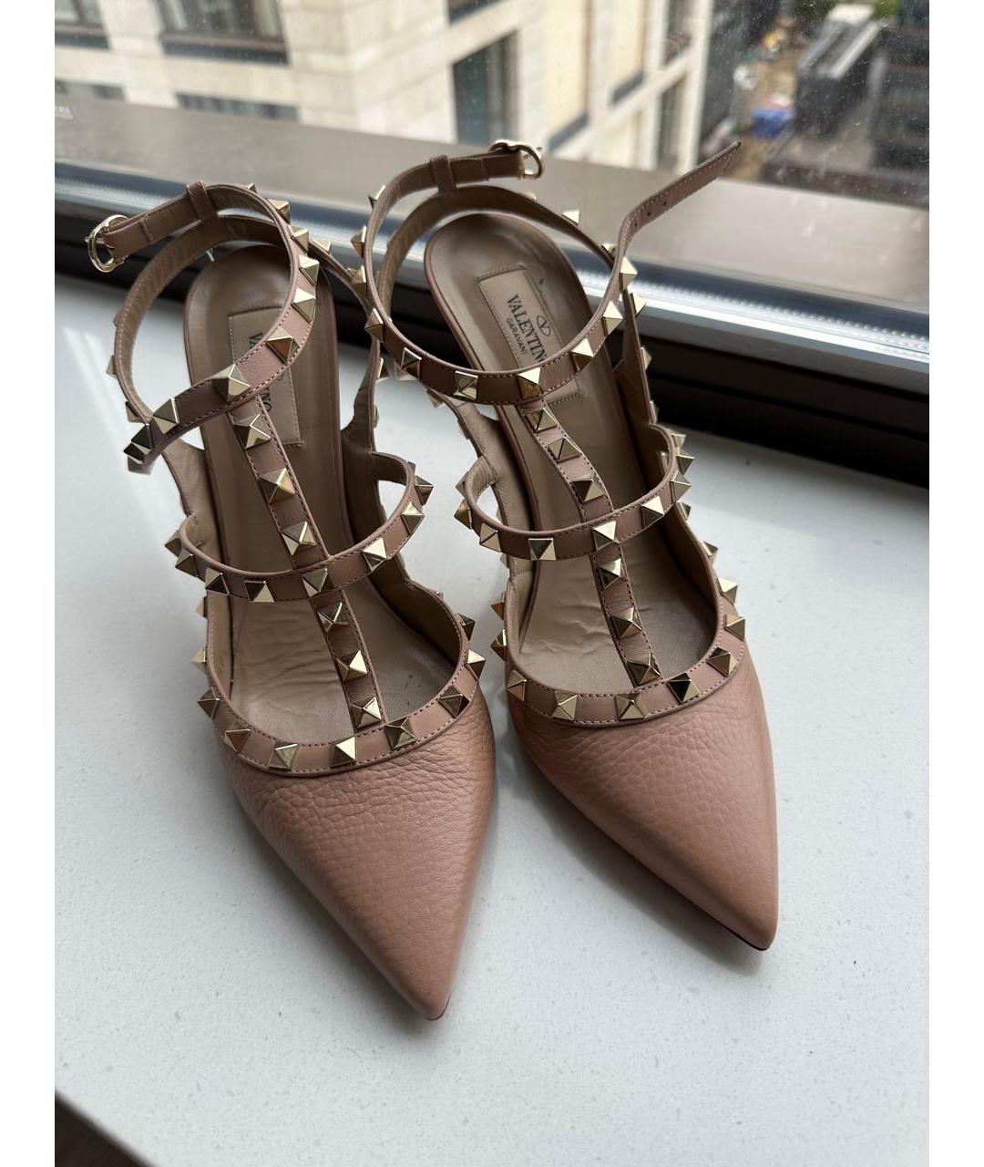 VALENTINO Бежевые кожаные туфли, фото 2