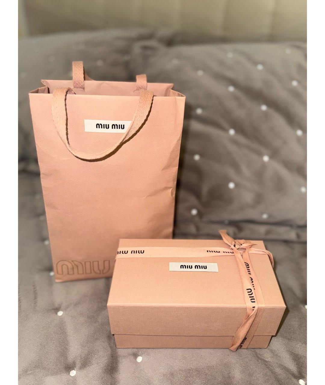 MIU MIU Коричневые металлические солнцезащитные очки, фото 4