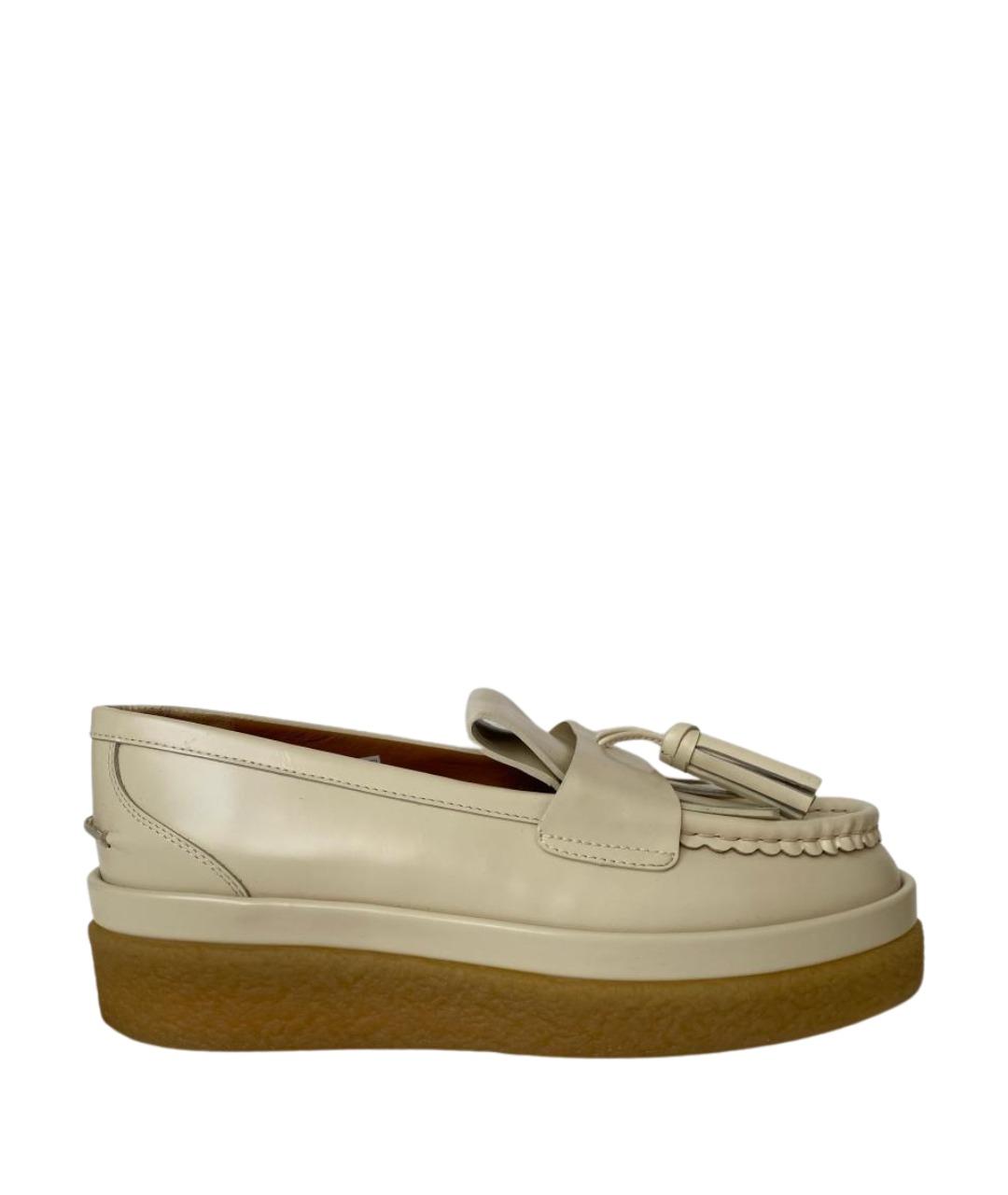 CHLOE Бежевые лоферы из лакированной кожи, фото 1