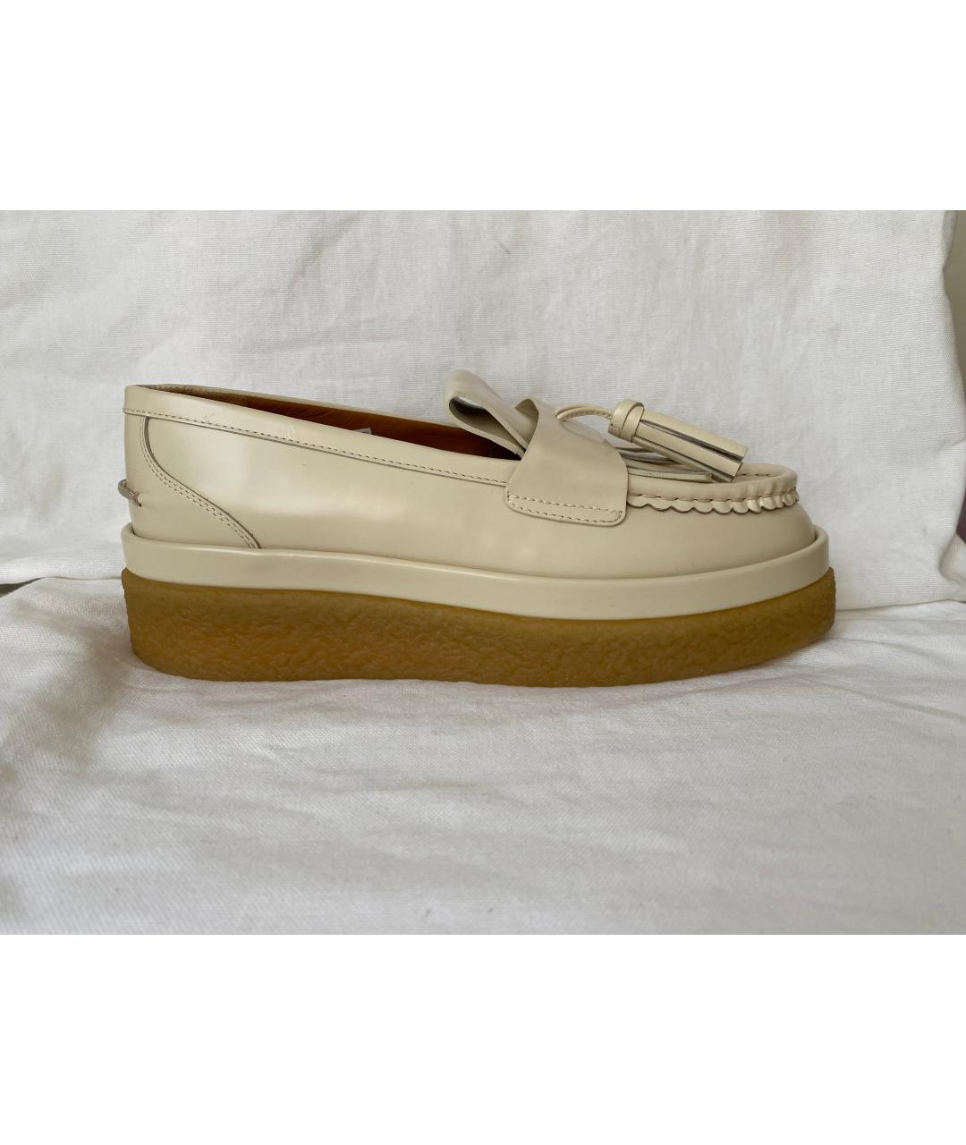 CHLOE Бежевые лоферы из лакированной кожи, фото 9