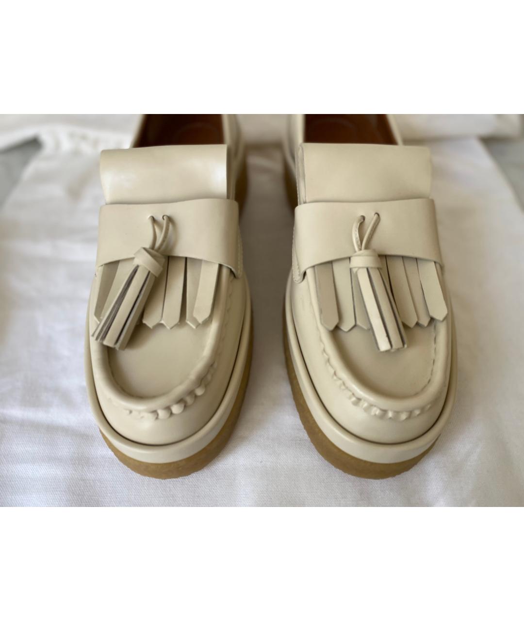 CHLOE Бежевые лоферы из лакированной кожи, фото 2