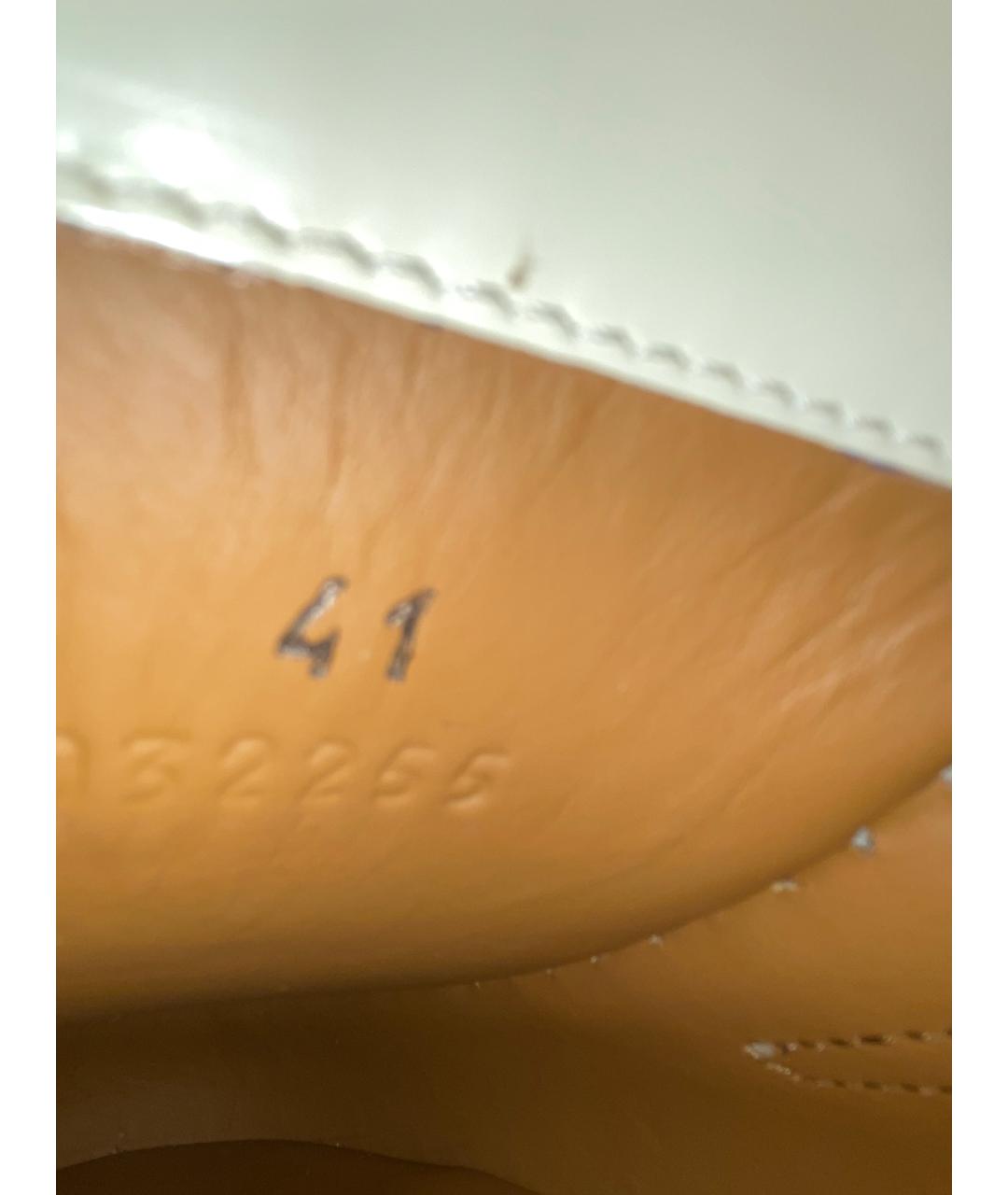 CHLOE Бежевые лоферы из лакированной кожи, фото 8