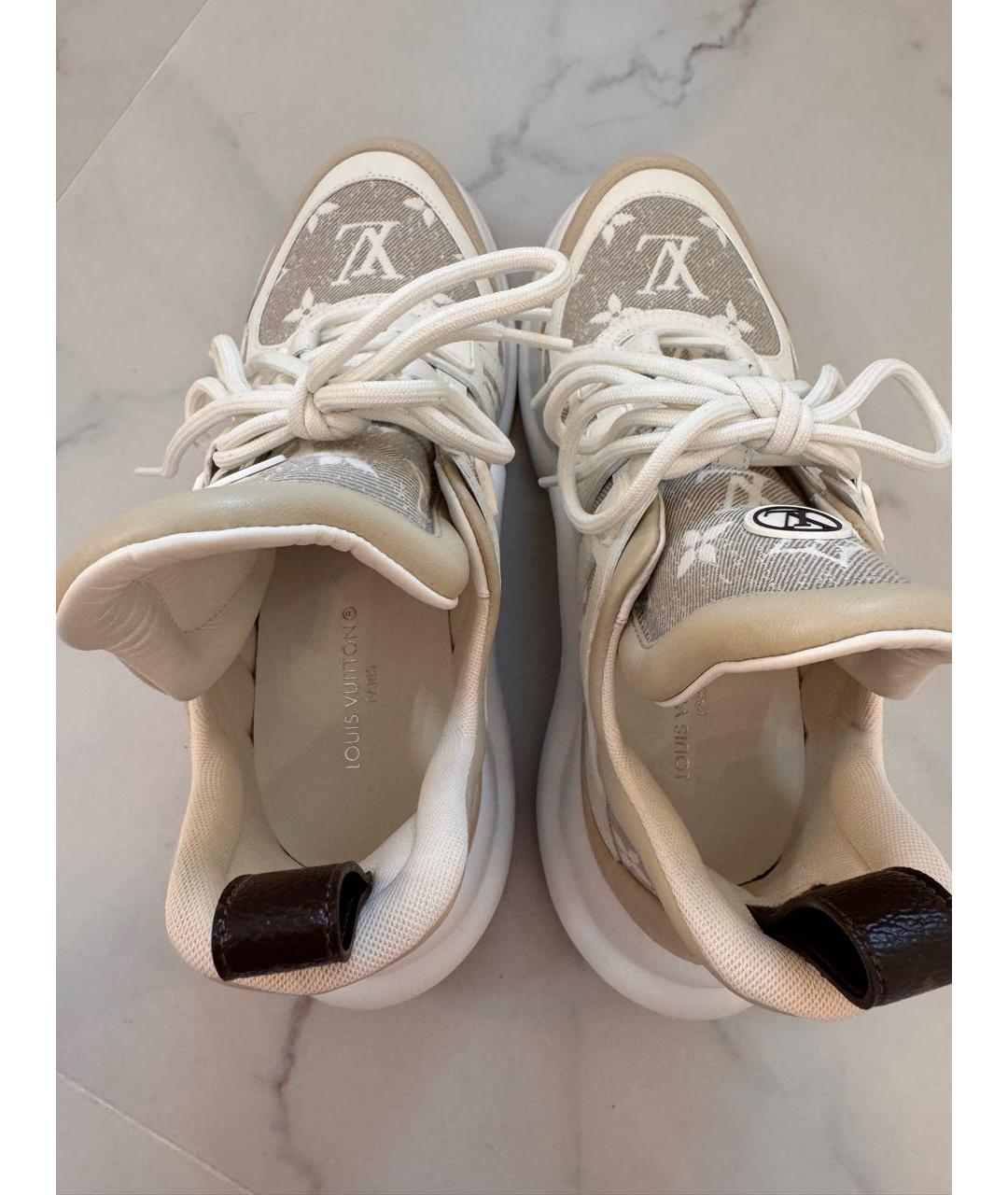 LOUIS VUITTON Бежевые кроссовки, фото 3