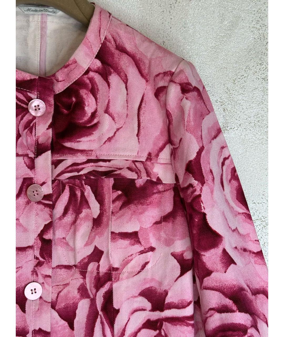 MAX MARA Розовая хлопковая куртка, фото 3