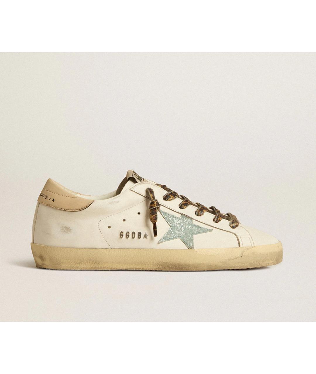 GOLDEN GOOSE DELUXE BRAND Бежевые кожаные кеды, фото 4