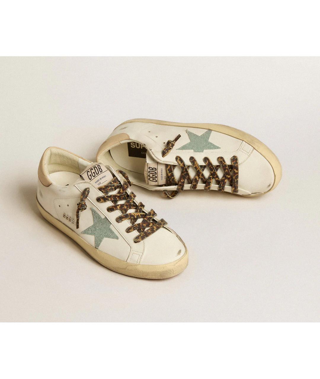 GOLDEN GOOSE DELUXE BRAND Бежевые кожаные кеды, фото 2
