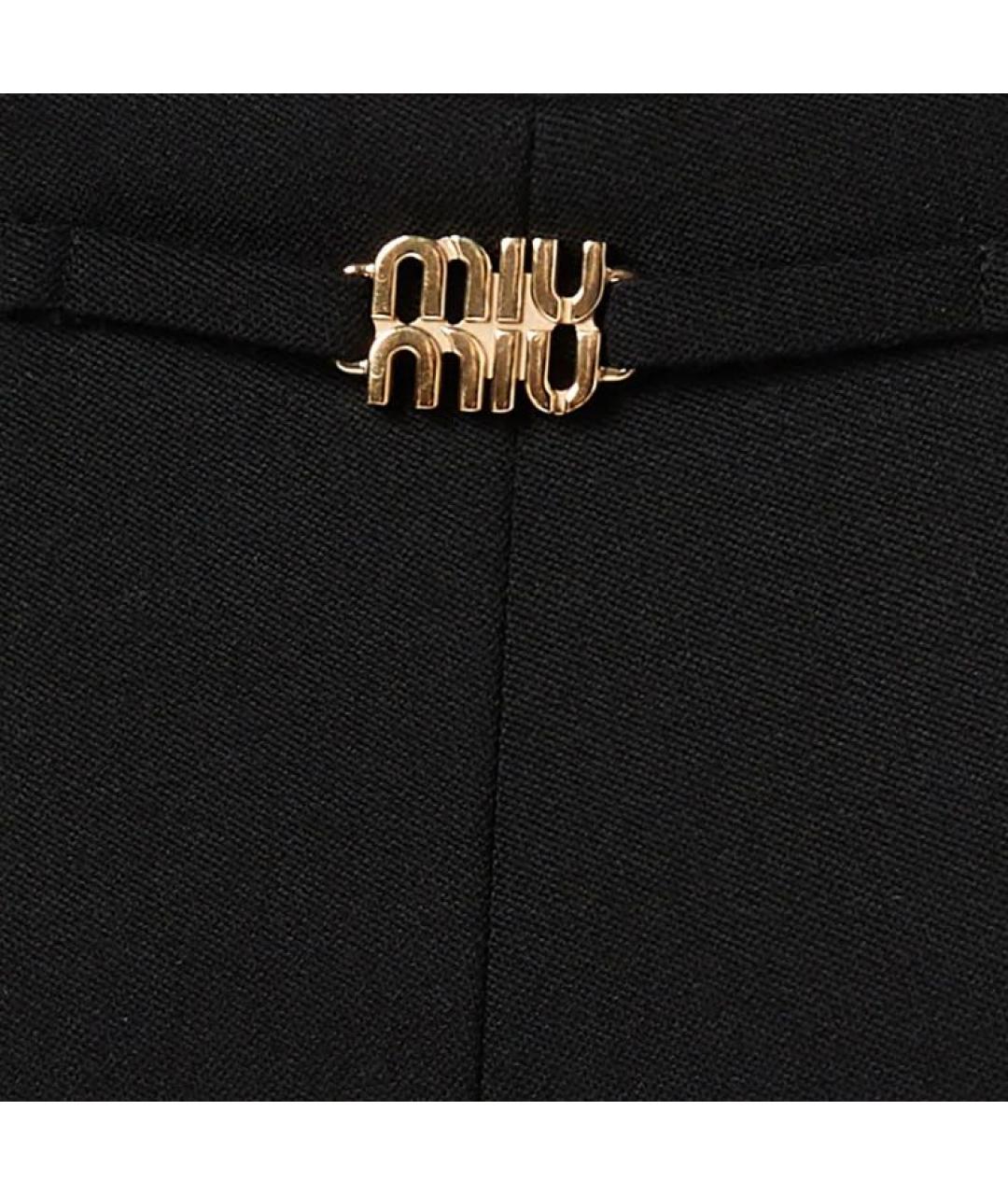 MIU MIU Черная юбка мини, фото 4