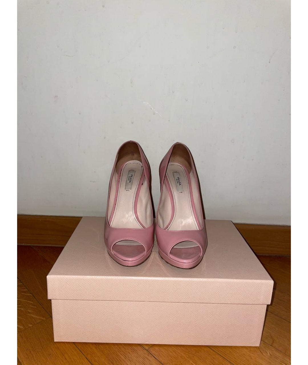PRADA Розовые туфли из лакированной кожи, фото 2