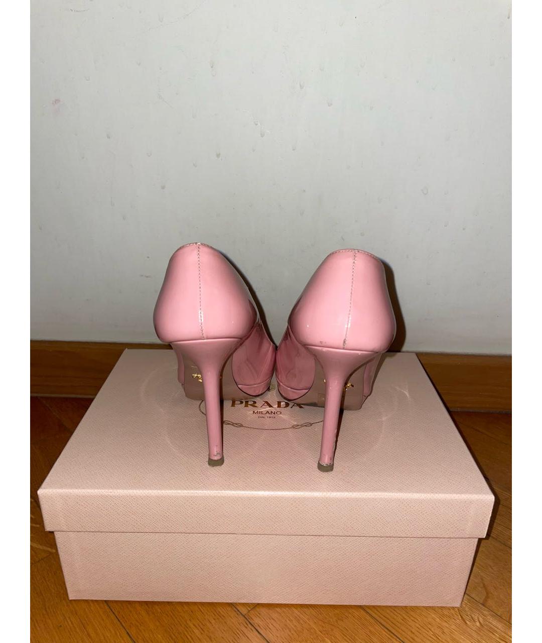 PRADA Розовые туфли из лакированной кожи, фото 3