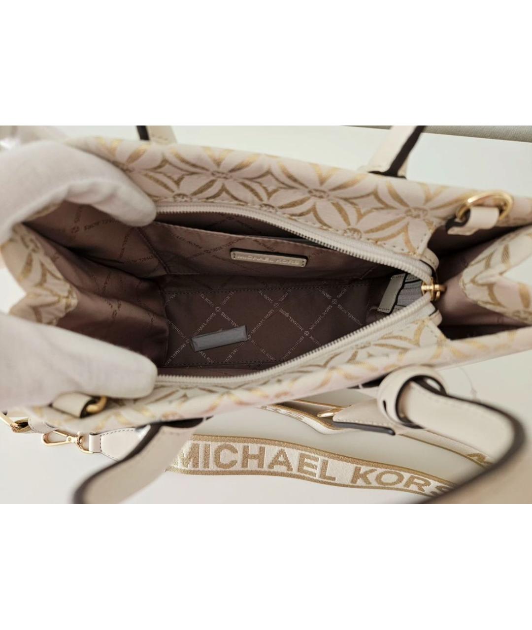 MICHAEL KORS Бежевая сумка с короткими ручками, фото 4