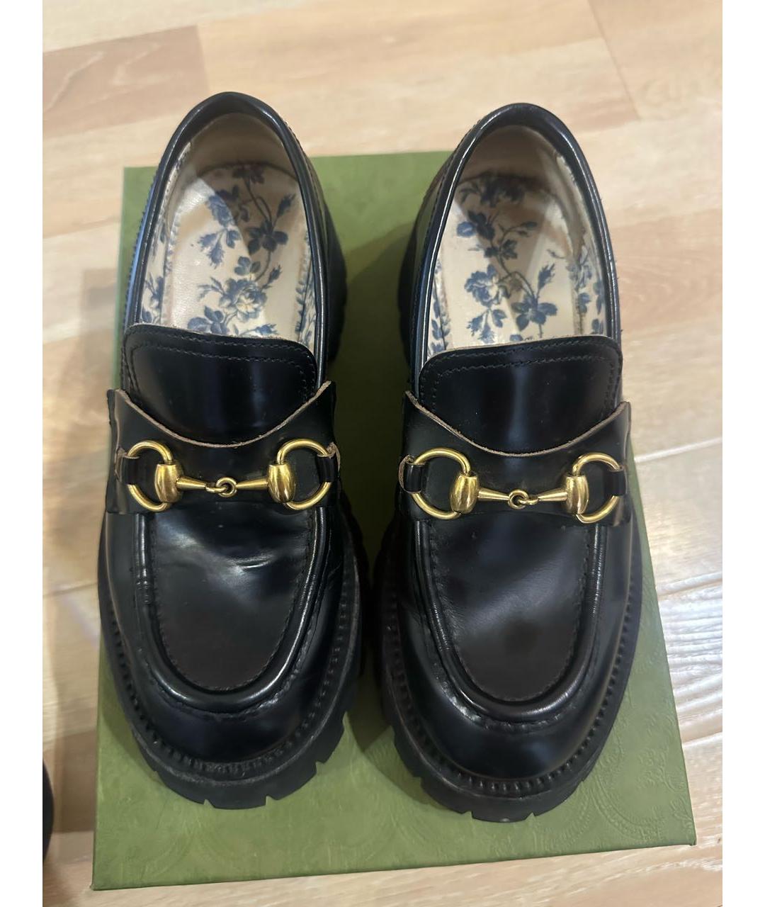 GUCCI Черные кожаные лоферы, фото 2