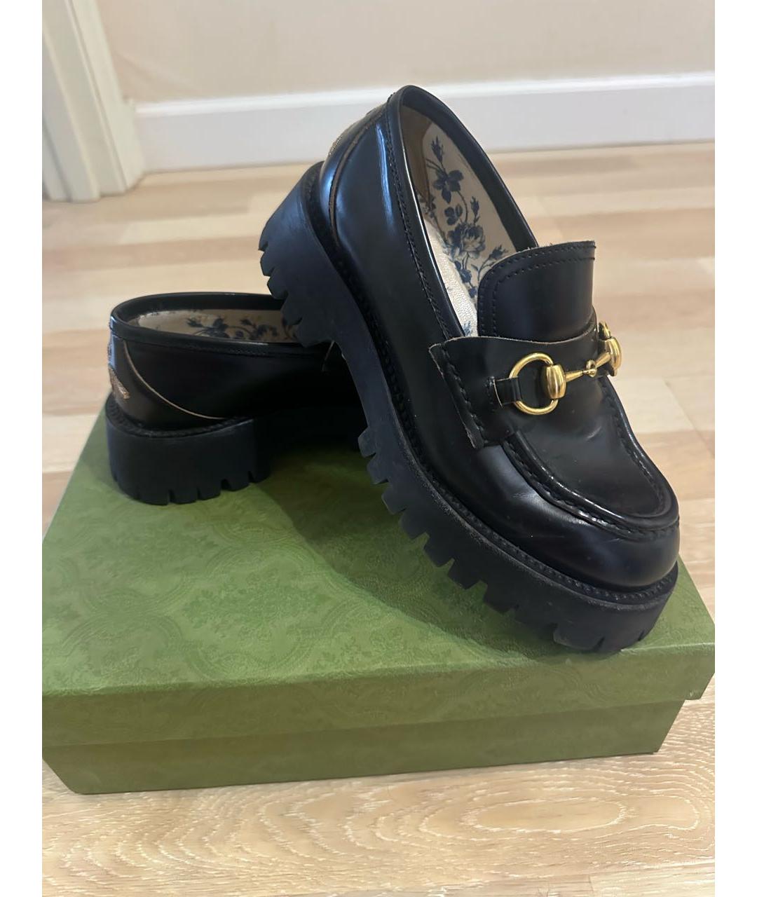 GUCCI Черные кожаные лоферы, фото 7