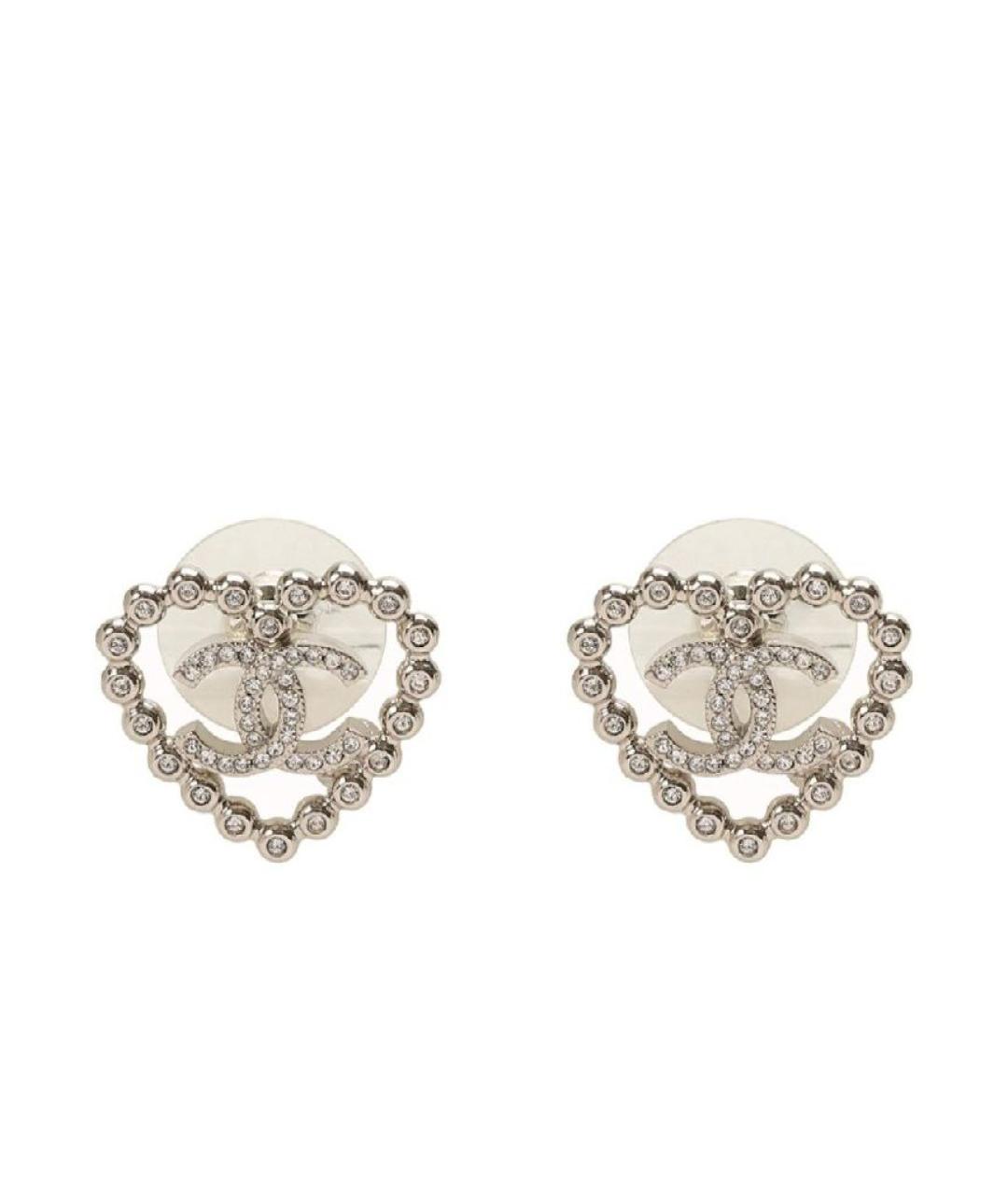 CHANEL Серебряные металлические серьги, фото 1
