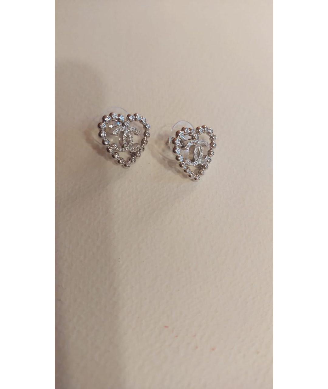CHANEL Серебряные металлические серьги, фото 4