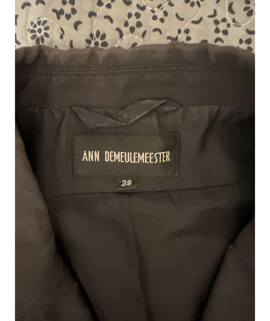 ANN DEMEULEMEESTER Черный хлопковый жакет/пиджак, фото 3