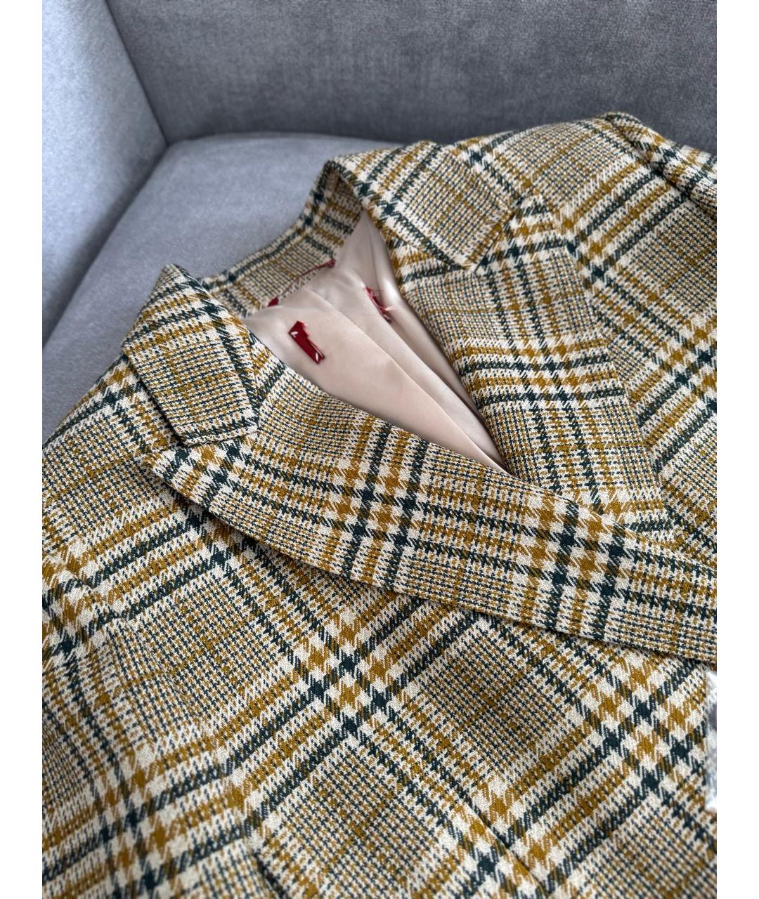 MAX MARA STUDIO Зеленый шерстяной жакет/пиджак, фото 4