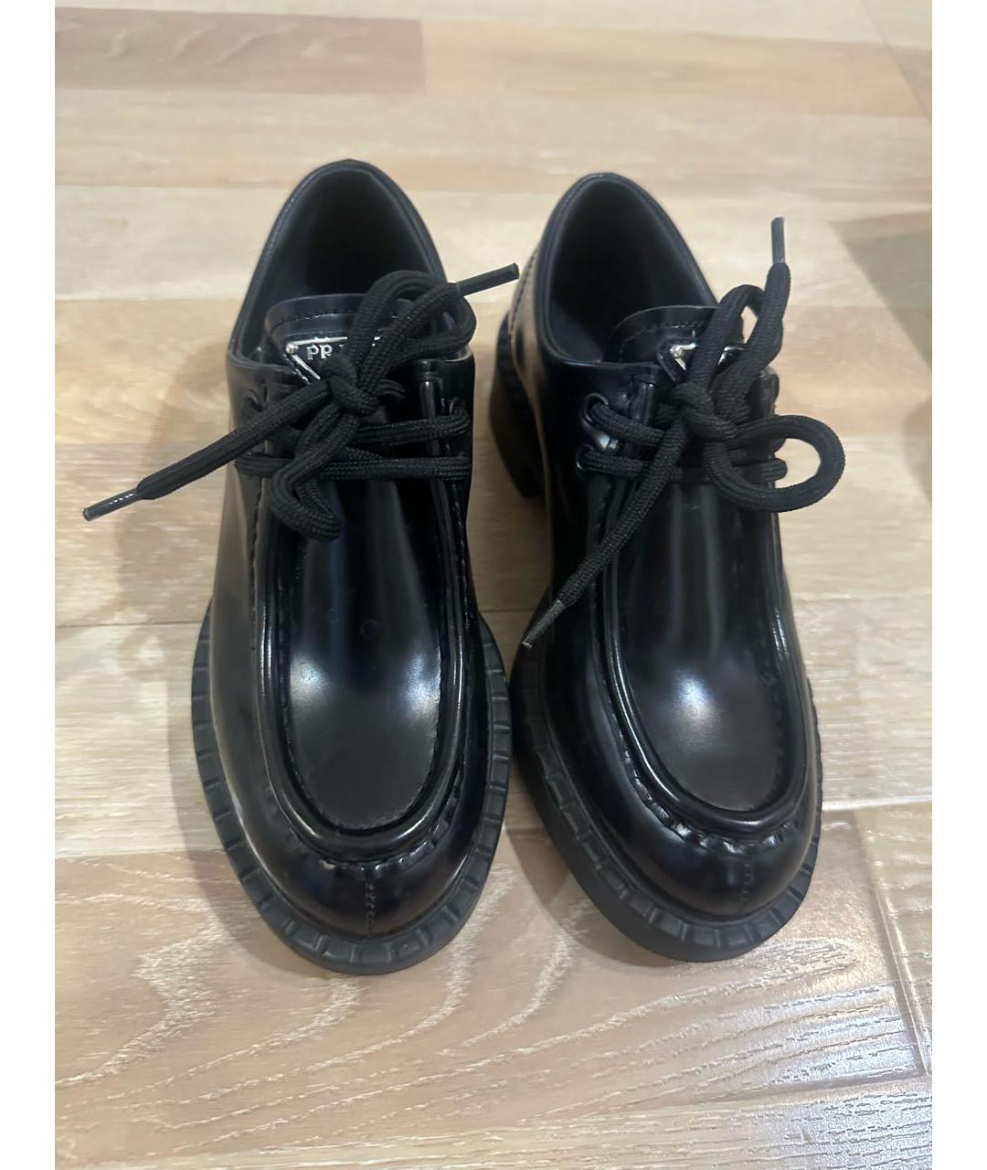 PRADA Черные кожаные лоферы, фото 2