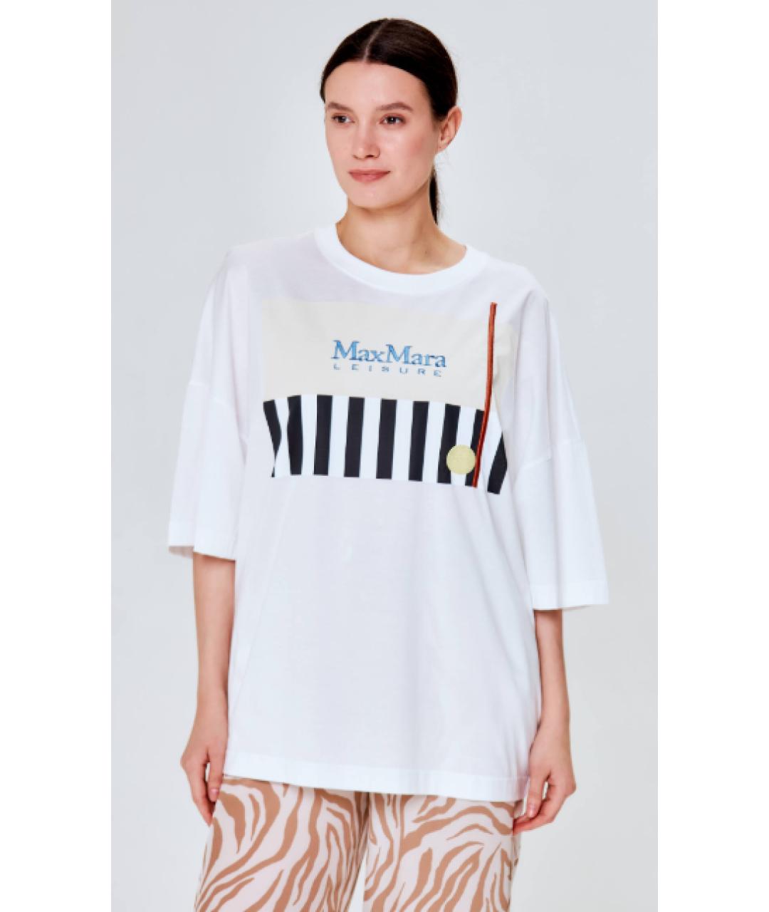 MAX MARA Белая футболка, фото 2