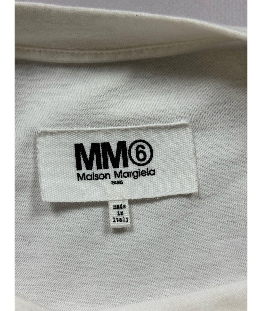 MM6 MAISON MARGIELA Белая хлопковая футболка, фото 5