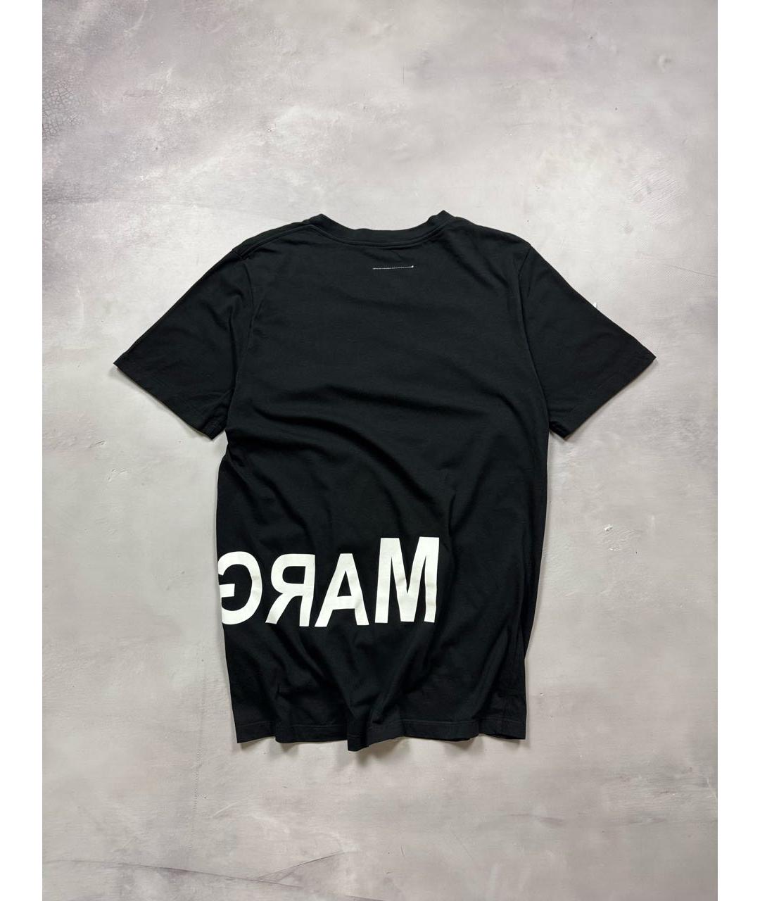 MM6 MAISON MARGIELA Черная хлопковая футболка, фото 2