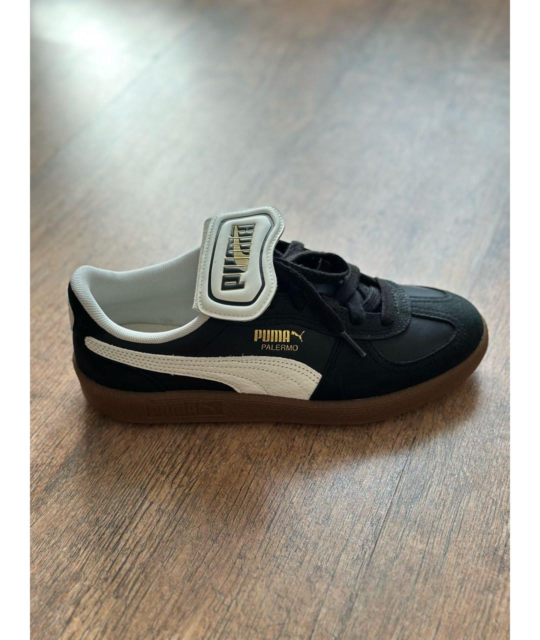 PUMA Черные кожаные кеды, фото 8