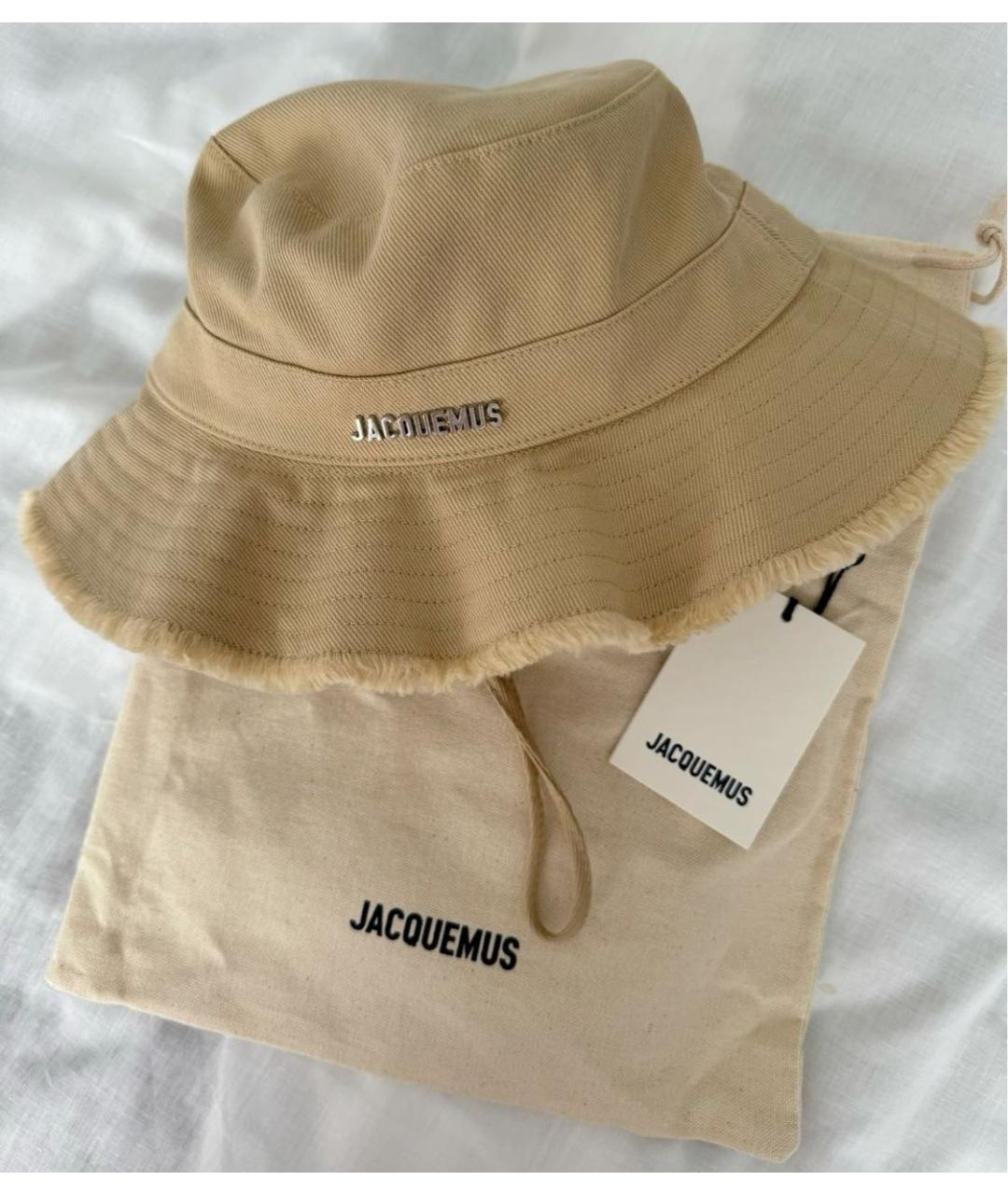 JACQUEMUS Бежевая хлопковая панама, фото 3