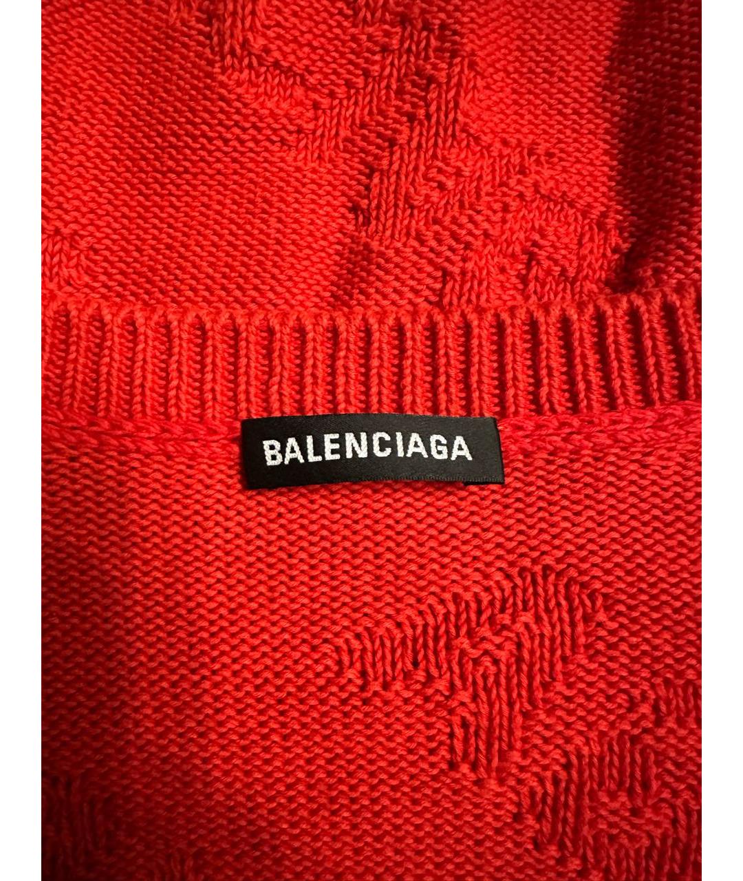 BALENCIAGA Красный хлопковый джемпер / свитер, фото 4
