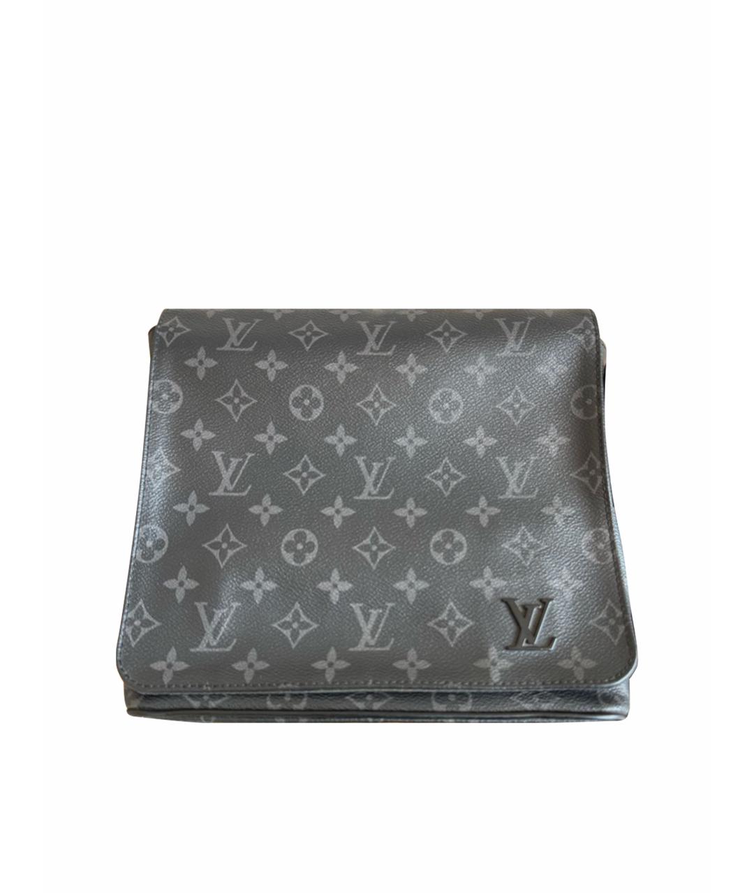 LOUIS VUITTON Черная кожаная сумка на плечо, фото 1