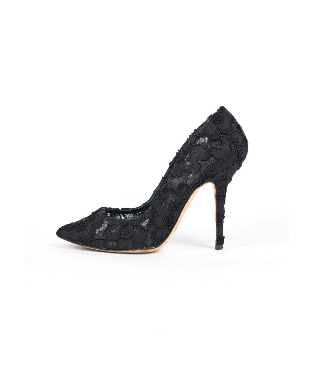 DOLCE&GABBANA Черные текстильные туфли, фото 6