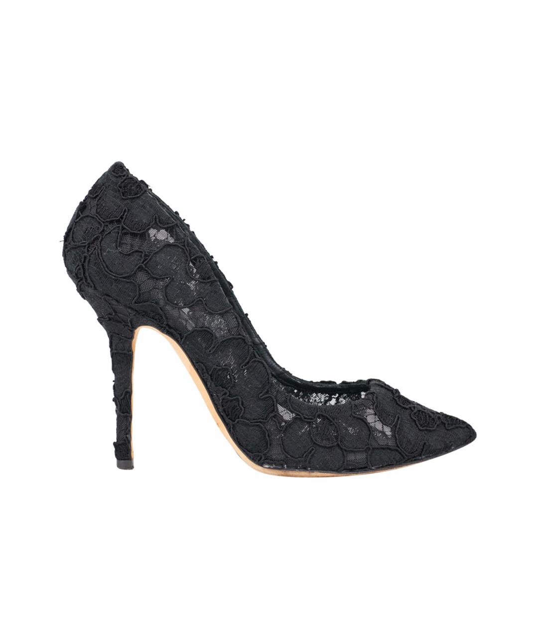 DOLCE&GABBANA Черные текстильные туфли, фото 1