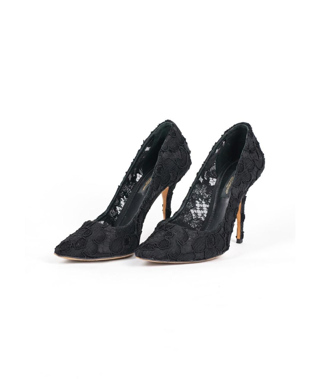 DOLCE&GABBANA Черные текстильные туфли, фото 3