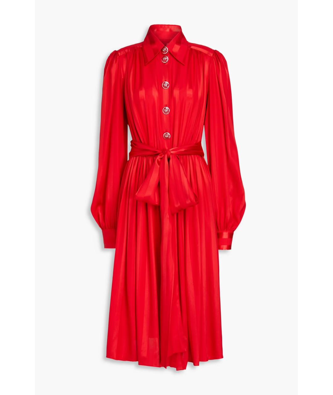 DOLCE&GABBANA Красное шелковое коктейльное платье, фото 5