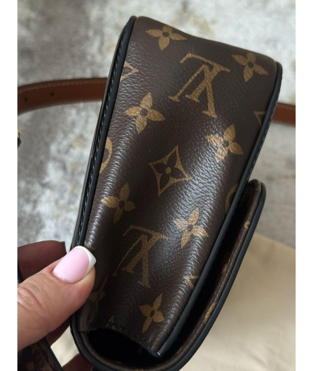 LOUIS VUITTON Черная сумка с короткими ручками из лакированной кожи, фото 8
