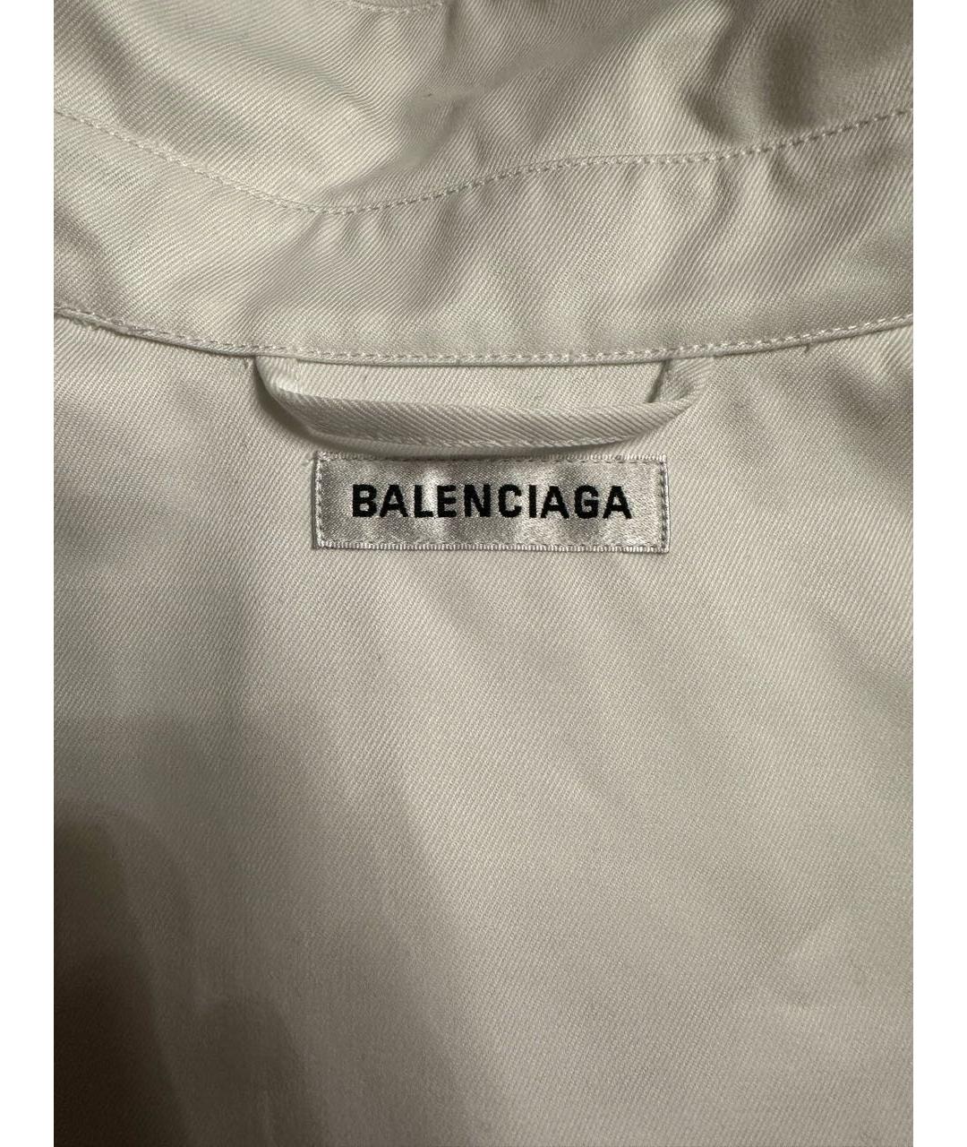 BALENCIAGA Белая хлопковая рубашка, фото 4