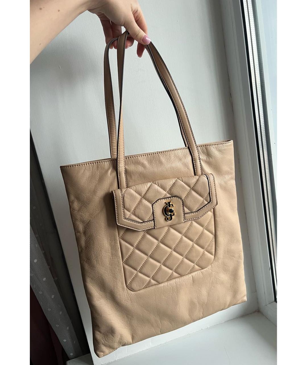 JUICY COUTURE Бежевая кожаная сумка тоут, фото 8