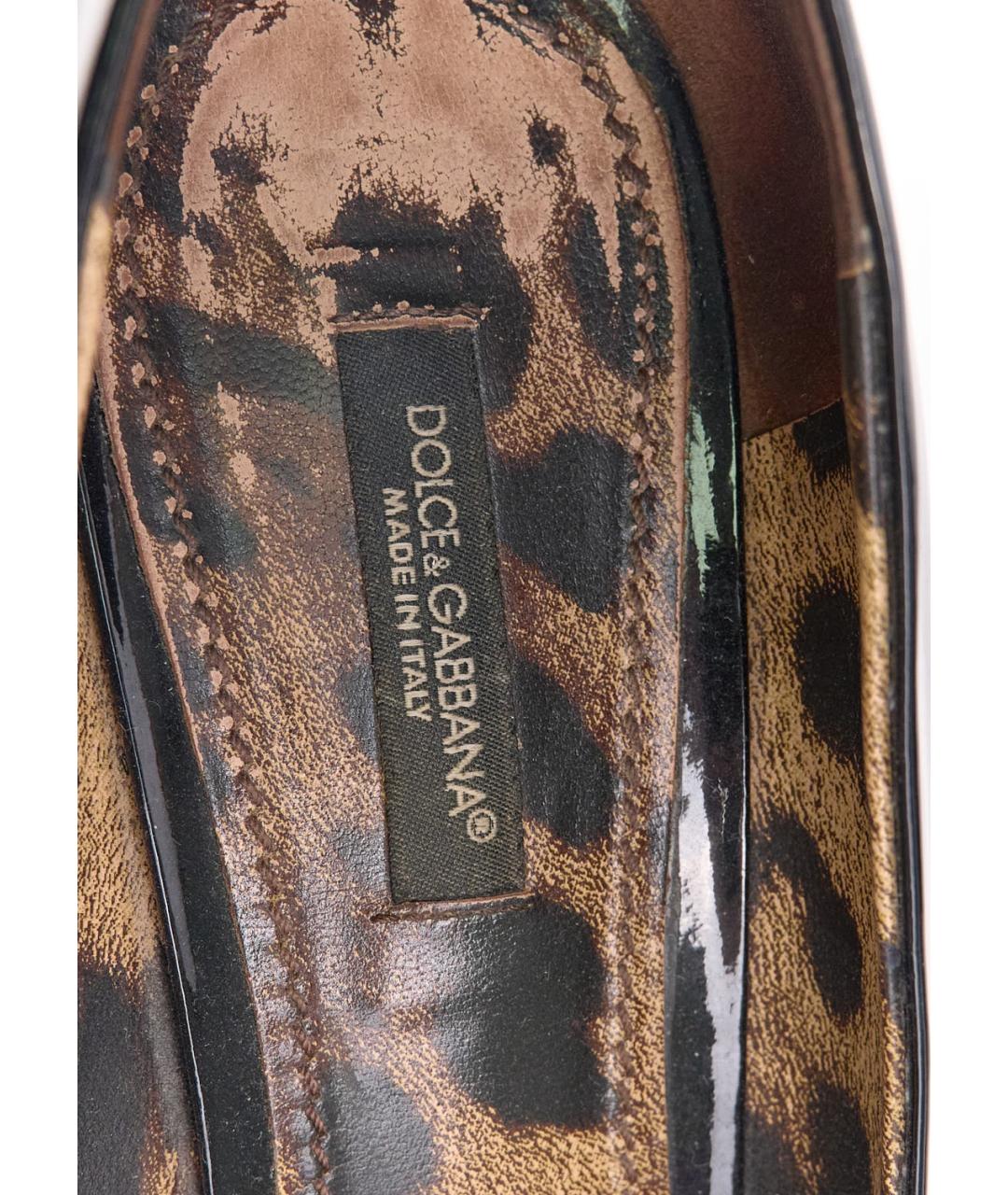 DOLCE&GABBANA Черные туфли из лакированной кожи, фото 5