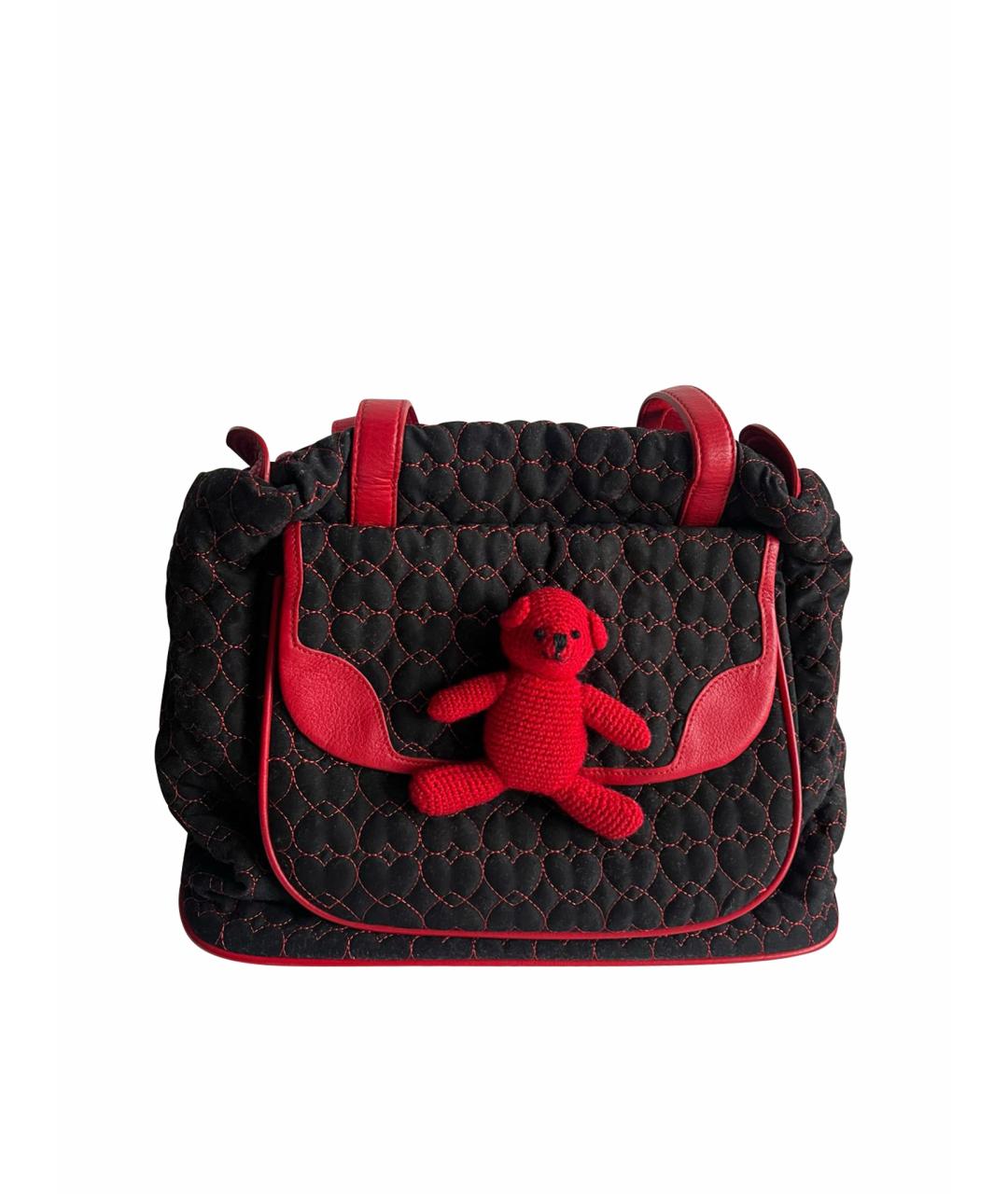 BOUTIQUE MOSCHINO Красная тканевая сумка тоут, фото 1
