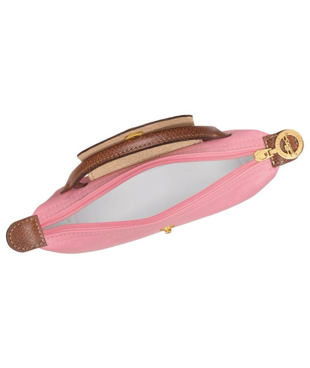 LONGCHAMP Розовая синтетическая сумка с короткими ручками, фото 4