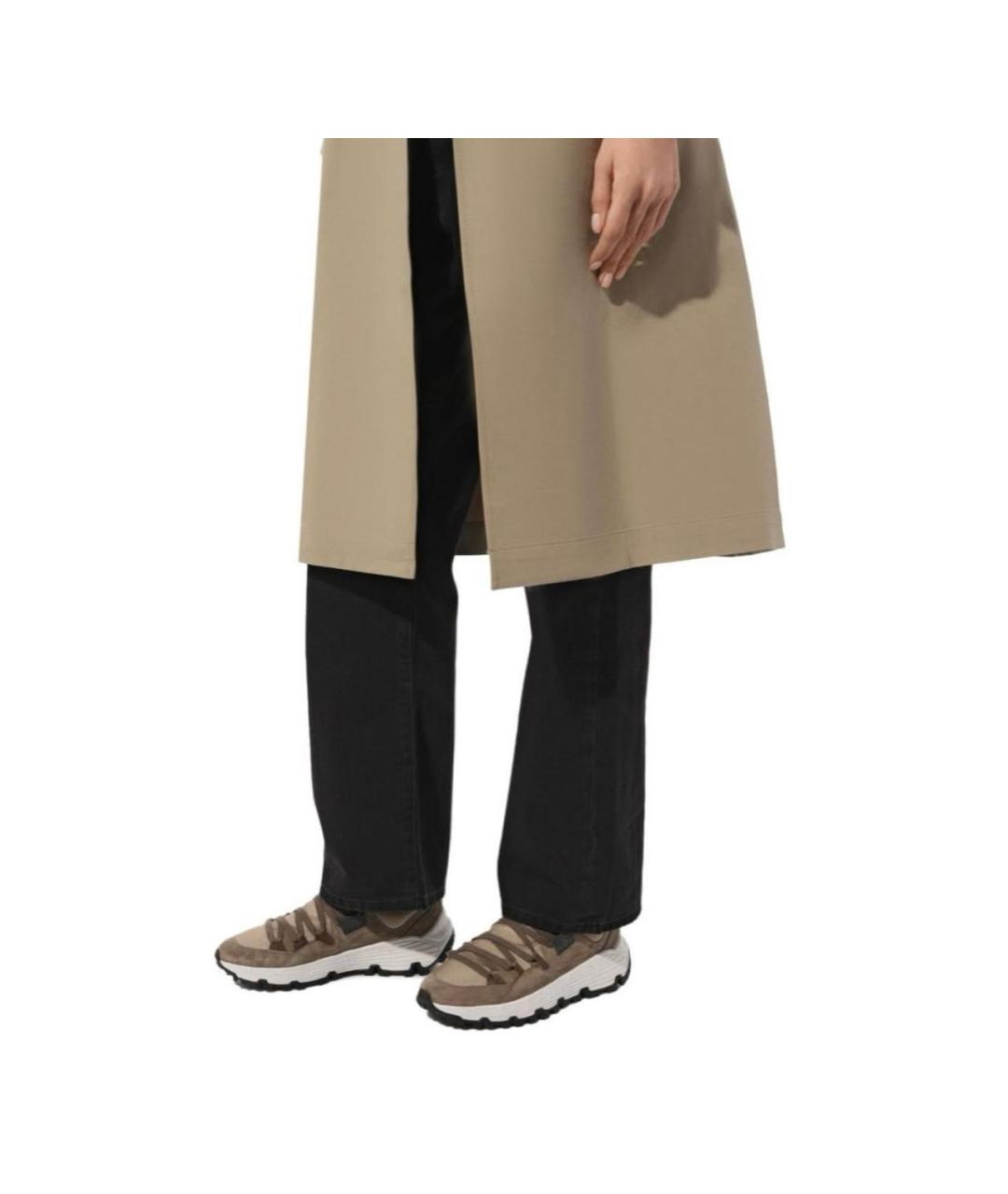 BRUNELLO CUCINELLI Бежевые кожаные кроссовки, фото 4