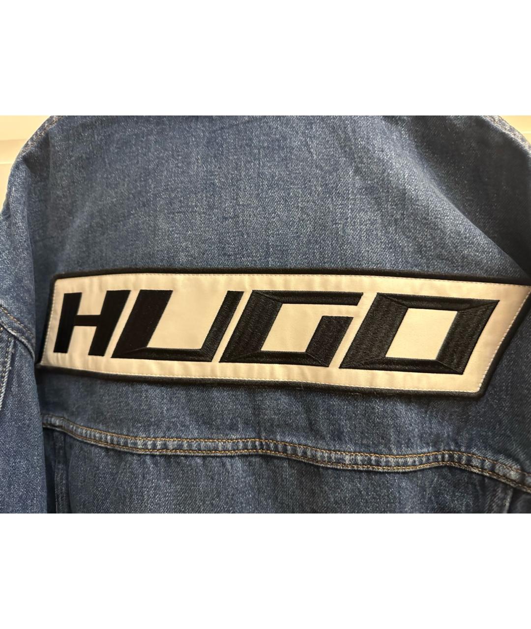 HUGO BOSS Темно-синяя деним куртка, фото 3