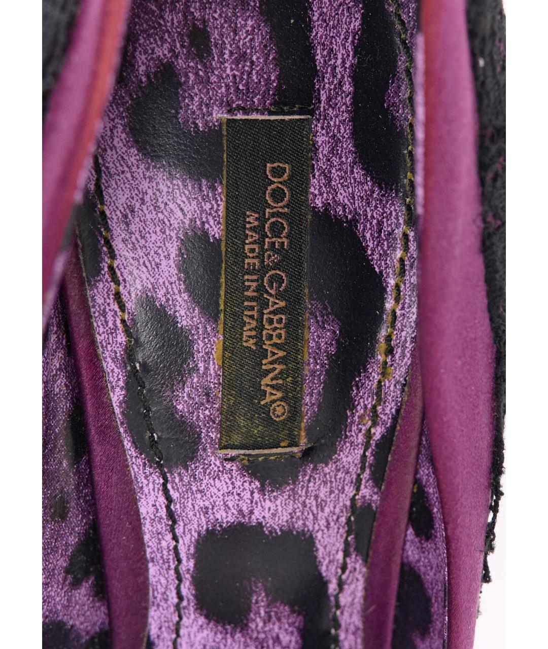 DOLCE&GABBANA Фиолетовые текстильные туфли, фото 5