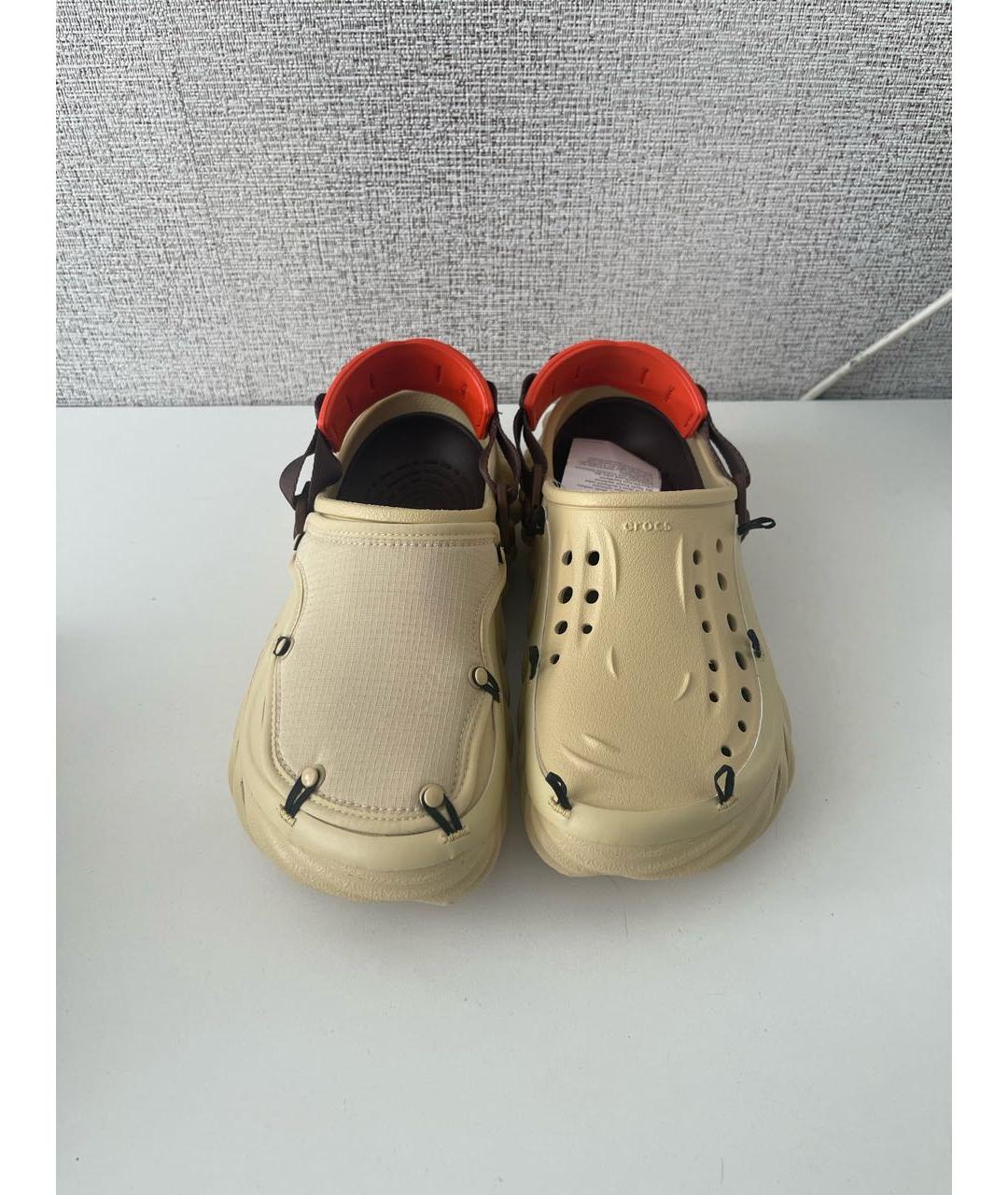 CROCS Бежевые резиновые сабо, фото 2