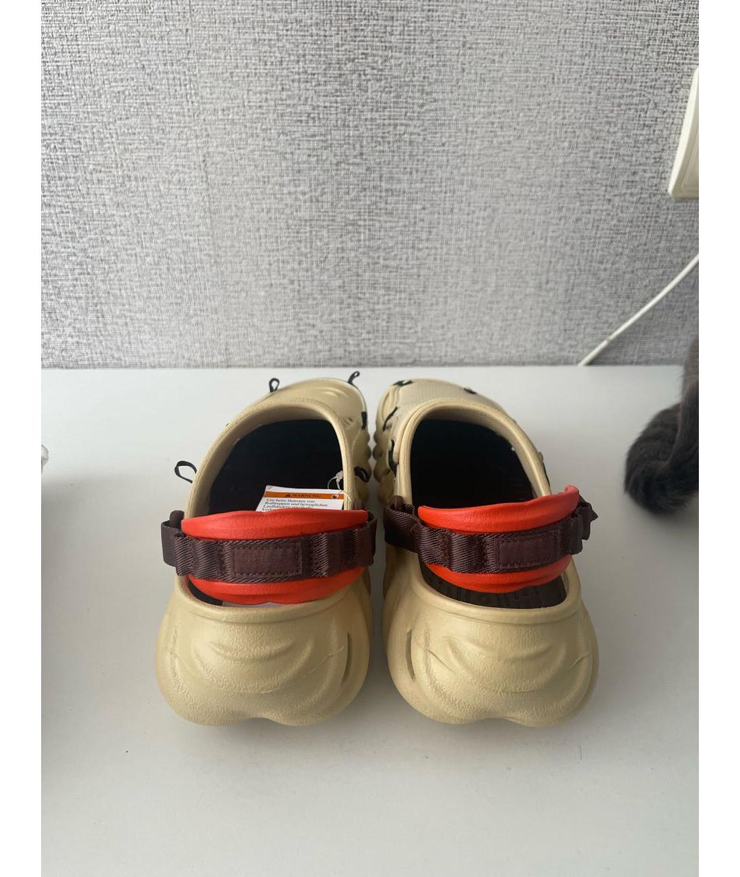 CROCS Бежевые резиновые сабо, фото 4
