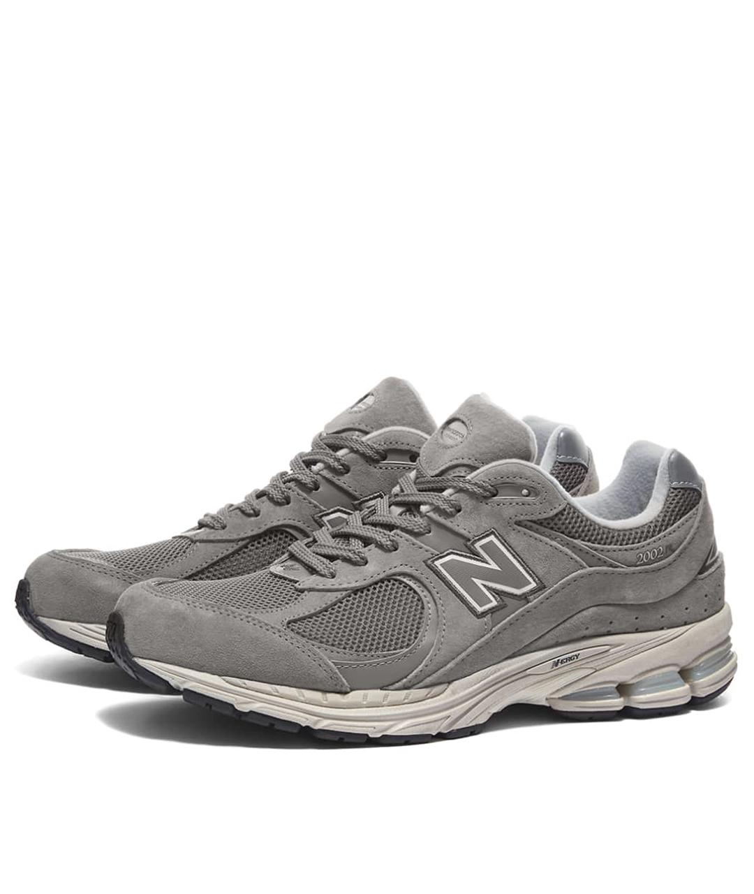 NEW BALANCE Серые кожаные низкие кроссовки / кеды, фото 2
