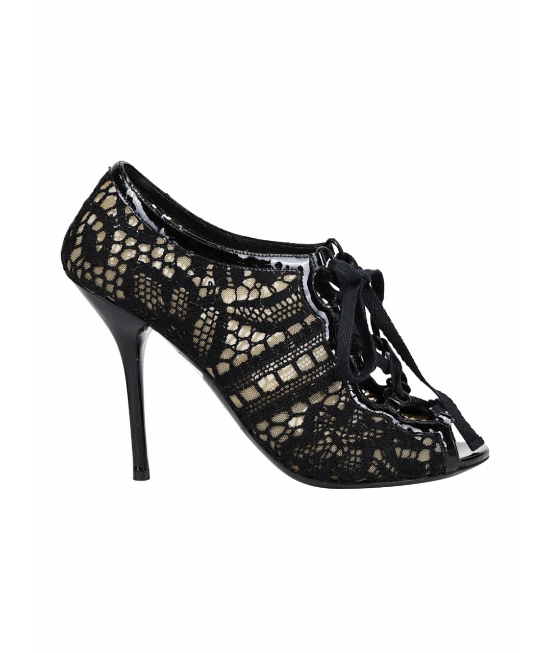 DOLCE&GABBANA Черные текстильные босоножки, фото 1